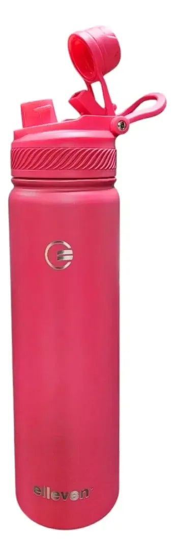 Garrafa Caramanhola Térmica Premium Inox 304 650ml Rosa Rosa-chiclete
