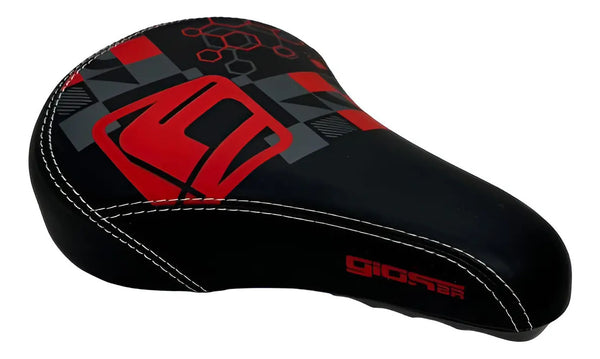 Selim Gios Preto/vermelho Bicicleta Bmx Freeride Original Preto