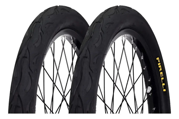 Par Pneu Bike Pirelli Tornado Beta Aro 24x2.125 Flame Balão Preto