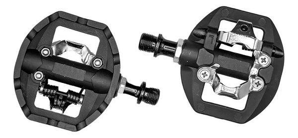 Pedal Clip Plataforma Gta Spd Bike Mtb Rolamento Eixo 9/16 Preto