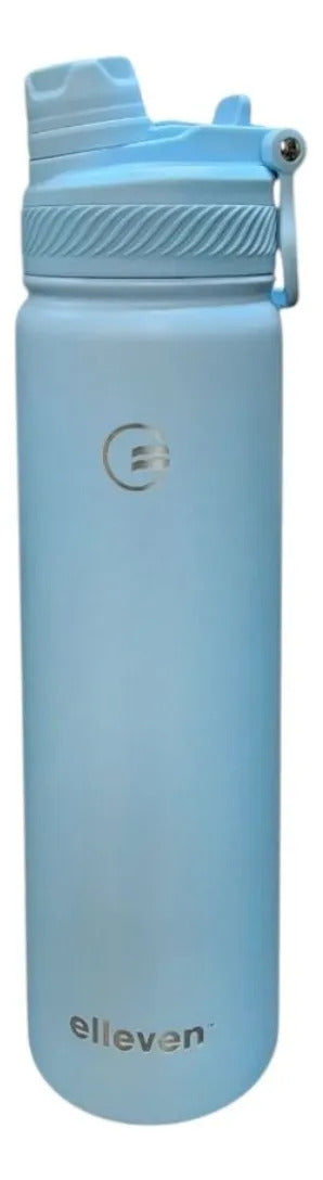 Garrafa Caramanhola Térmica Premium Inox 304 650ml Original Azul-celeste