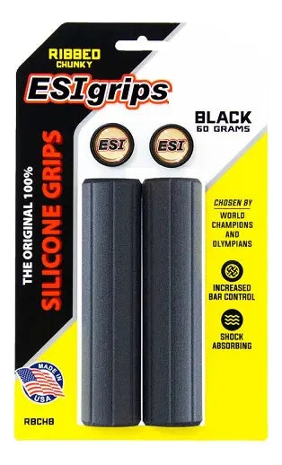 Manopla ESI Grips Ribbed Chunky (Bike) - Preto