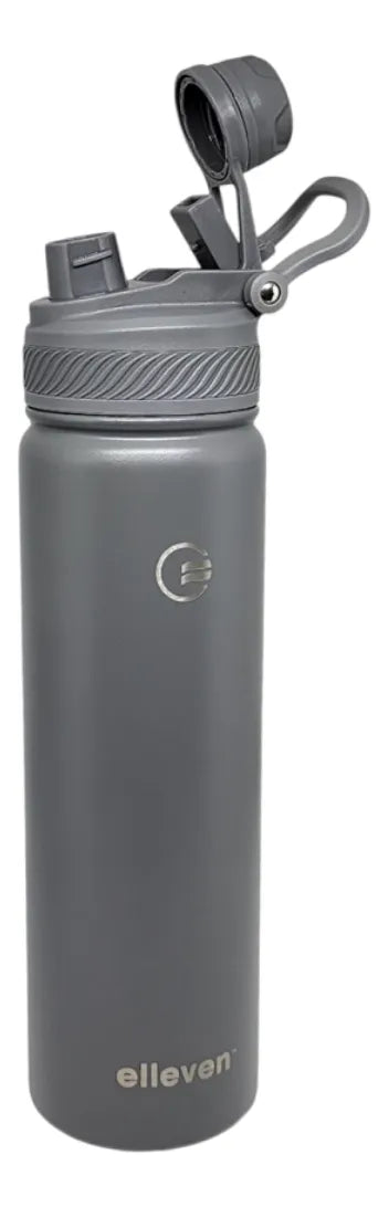Garrafa Caramanhola Térmica Premium Inox 304 650ml Cor Cinza Cinza